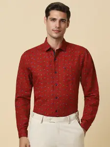 Allen Solly Slim Fit Floral Printed Spread Collar Cotton Formal Shirt