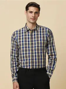 Allen Solly Slim Fit Tartan Checks Spread Collar Cotton Formal Shirt