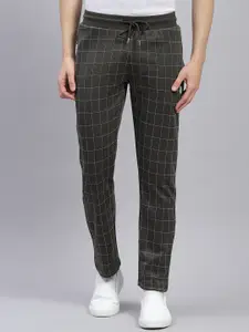 Monte Carlo Men Checked Mid-Rise Track Pants