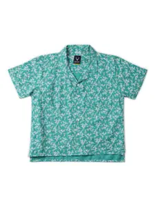 Allen Solly Junior Boys Floral Printed Cuban Collar Casual Shirt