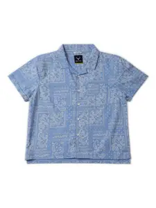 Allen Solly Junior Boys Ethnic Motifs Printed Cotton Casual Shirt