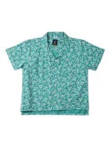 Allen Solly Junior Boys Floral Printed Cuban Collar Casual Shirt