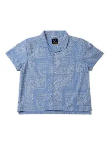 Allen Solly Junior Boys Ethnic Motifs Printed Cotton Casual Shirt