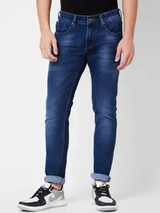 SPYKAR Men Skinny Fit Heavy Fade Low Rise Stretchable Jeans