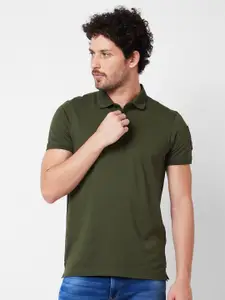 SPYKAR Polo Collar Half Sleeves Slim Fit Cotton Casual T-shirt