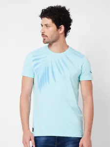 SPYKAR Abstract Printed Cotton Slim Fit T-shirt
