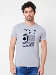 SPYKAR Graphic Printed Cotton Slim Fit T-shirt