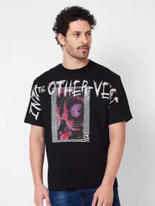SPYKAR Printed Round Neck Cotton T-shirt