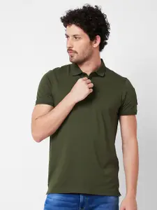 SPYKAR Polo Collar Cotton Slim Fit T-shirt