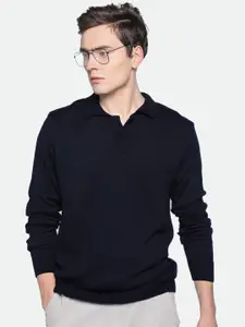 Dennis Lingo Full Sleeves Acrylic Ribbed Pullover Sweater