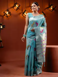 MIMOSA Ethnic Motifs Woven Design Zari Banarasi Saree