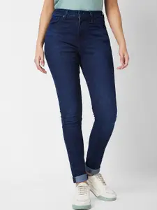 SPYKAR Women Skinny Fit High-Rise Light Fade Jeans