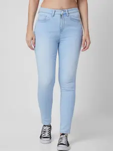 SPYKAR Women Skinny Fit High-Rise Heavy Fade Jeans