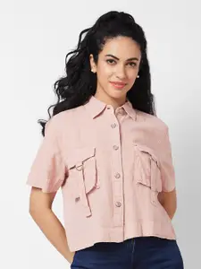 SPYKAR Women Boxy Opaque Casual Shirt