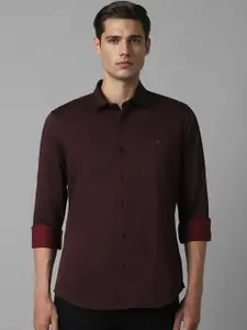Louis Philippe Sport Self Design Textured Smart Cotton Opaque Casual Shirt
