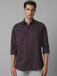 Louis Philippe Sport Slim Fit Opaque Striped Cotton Casual Shirt