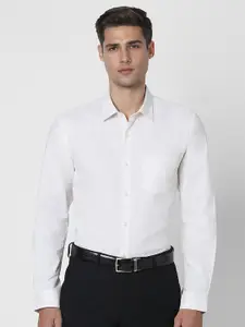 Peter England Spread Collar Long Sleeves Slim Fit Formal Shirt