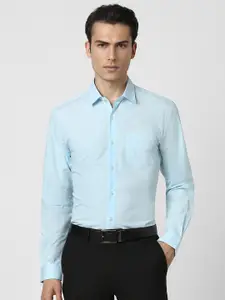Peter England Spread Collar Long Sleeves Cotton Regular Fit Formal Shirt