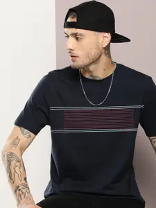 Kook N Keech Men Striped Pure Cotton T-shirt