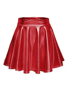 LULU & SKY High-Waist Pleated A-Line Skirt
