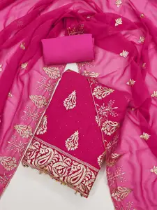 Panzora Embroidered Unstitched Dress Material