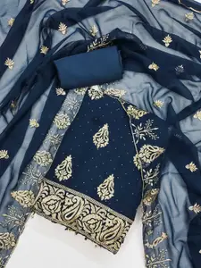 Panzora Floral Embroidered Unstitched Dress Material