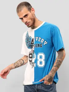 Beyoung Graphic Printed Cotton Round Neck Oversized Pockets T-shirt