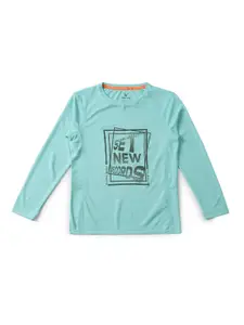 Allen Solly Junior Boys Typography Printed Cotton Round Neck Applique Casual T-shirt