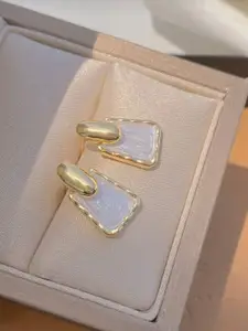 ISHKAARA Gold Plated Classic Half Hoop Earrings