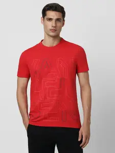Van Heusen Sport Typography Printed Cotton T-shirt