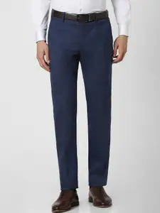 Peter England Men Slim Fit Mid Rise Formal Trousers