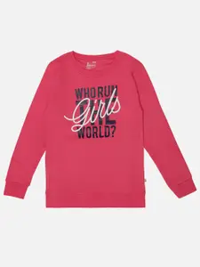 Bodycare Kids Girls Printed Round Neck Long Sleeves Sweatshirt