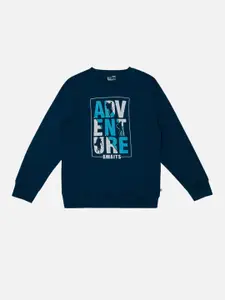 Bodycare Kids Boys Typography Printed Round Neck Pullover Sweatshirt