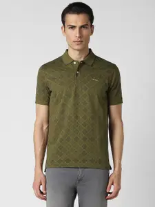 Van Heusen Sport Men Printed Polo Collar Short Sleeves Cotton Regular Fit T-shirt