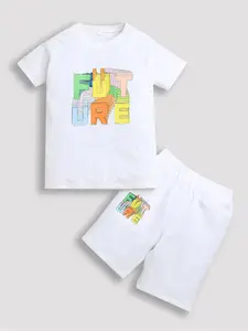 ZIP ZAP ZOOP Boys Printed T-shirt with Shorts