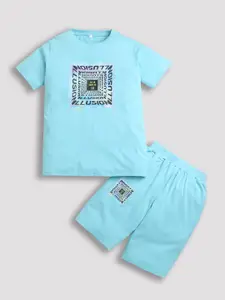 ZIP ZAP ZOOP Boys Printed T-shirt with Shorts