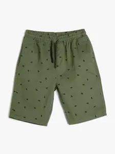 Koton Boys Printed Mid-Rise Casual Cotton Shorts
