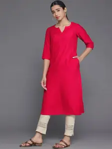 Libas Mandarin Collar Three Quarter Sleeves Kurta