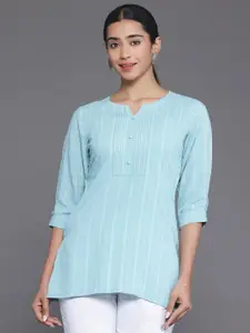 Libas Striped Woven Design Straight Kurti