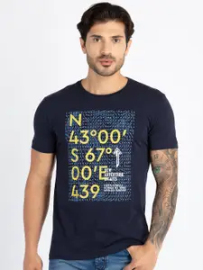 Status Quo Round Neck Short Sleeves Typography Printed Pure Cotton Regular Fit T-shirt
