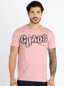 Status Quo Typography Printed Cotton T-shirt