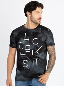 Status Quo Typographic Printed Round Neck Pure Cotton T-shirt