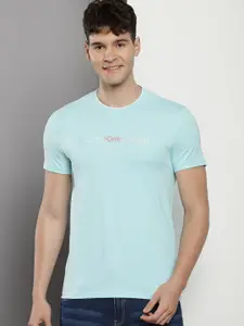 Calvin Klein Jeans Brand Logo Printed Cotton Round Neck Short Sleeves Slim Fit Casual T-shirt