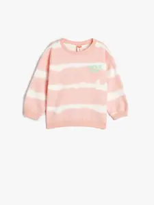 Koton Girls Striped Round Neck Pullover