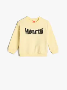 Koton Boys Typography Printed Cotton Pullover Sweatshirt