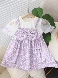 INCLUD Girls Floral Printed A-Line Dress