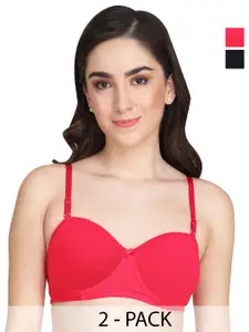 Liigne Pack Of 2 Full Coverage Lightly Padded Everyday Bra - All Day Comfort