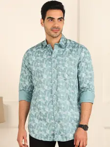 FUBAR Slim Fit Geometric Printed Long Sleeves Casual Shirt