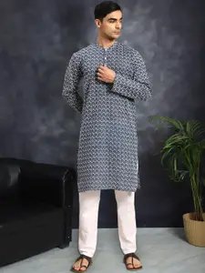 Anouk Men Embroidered Regular Chikankari Kurta with Pyjamas
