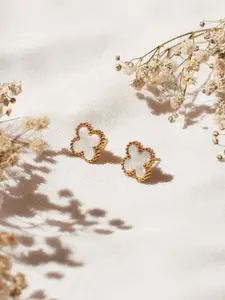 SALTY Women Mother of Pearl Clover Earrings